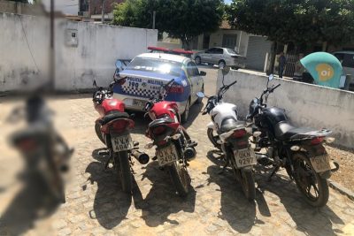 Em Macambira, PM apreende quatro motocicletas com os chassis adulterados