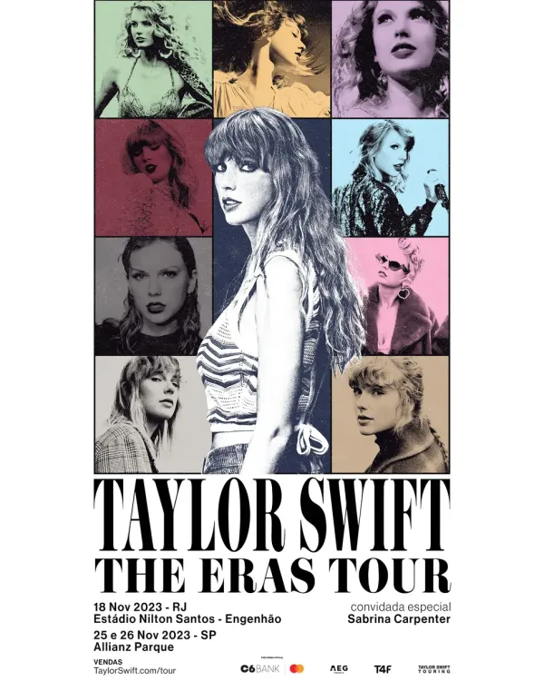 The Eras Tour Taylor Swift anuncia três shows no Brasil