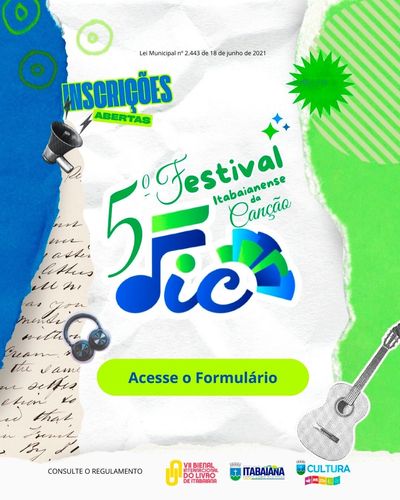 FIC está de volta! Festival Itabaianense da Canção abre inscrições – confira como participar