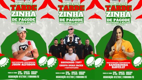 Itabaiana se prepara para a “Tardezinha de Pagode” neste domingo