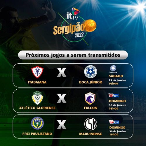 Final de semana será recheado de jogos do Sergipão 2022 na telinha da ITTV; saiba como assistir