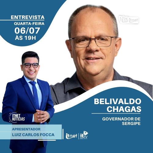 Belivaldo Chagas será o entrevistado de hoje no Itnet Notícias. Deixe sua pergunta para o governador