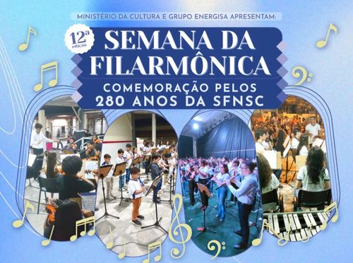Missa e concerto acontecem hoje pelas comemorações dos 280 anos da Filarmônica