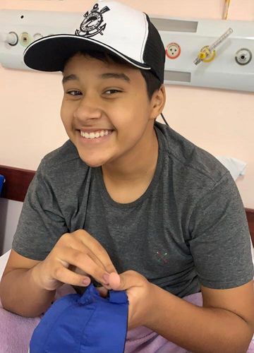 SOLIDARIEDADE: Gustavo Mota tem 14 anos, é paciente oncológico e precisa de doação de sangue de qualquer tipo