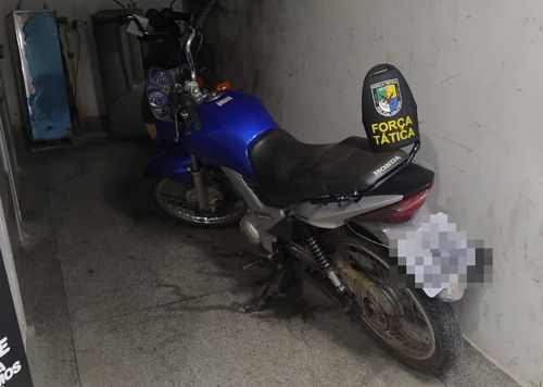 Em Itabaiana, PM localiza no povoado Serra uma motocicleta que havia sido roubada no povoado Lagamar