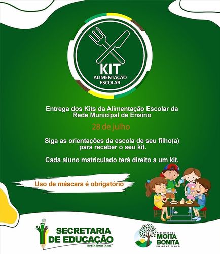 Prefeitura de Moita Bonita entrega os kits alimentares aos alunos da rede municipal