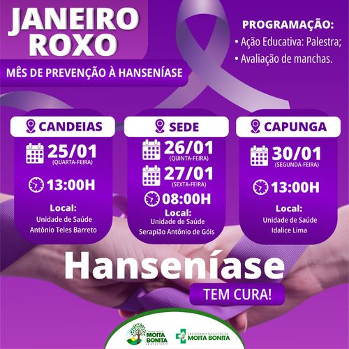 Prefeitura realiza campanha contra Hanseníase durante Janeiro Roxo