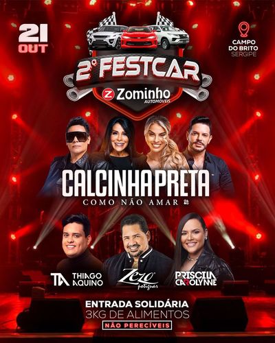 2º FestCar Zominho Automóveis acontece em outubro, no município de Campo do Brito
