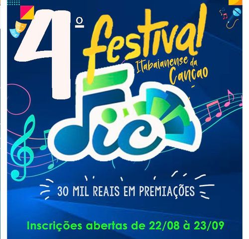 Festival Itabaianense da Canção: Inscrições estão abertas e vão até 23 de setembro