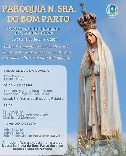 Itabaiana recebe imagem Peregrina de Nossa Senhora de Fátima em novena especial