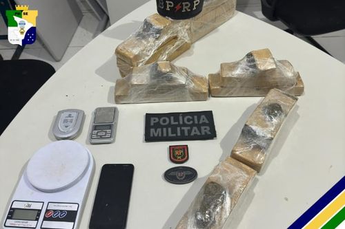 Polícia Militar apreende 8kg de maconha e prende suspeito em Aracaju