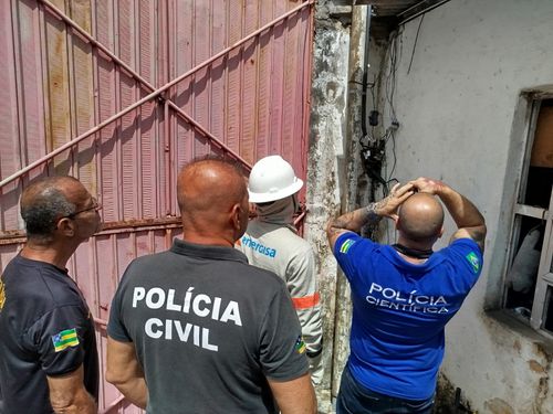 Polícia e Energisa flagram furto de energia em oficina no Siqueira Campos