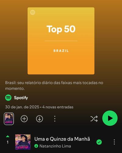 No topo! Natanzinho Lima alcança o 1º lugar no Spotify com "Uma e Quinze da Manhã"