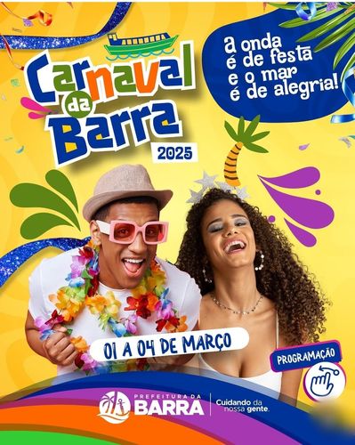 Barra dos Coqueiros vai ferver! Confira a programação do Carnaval 2025!