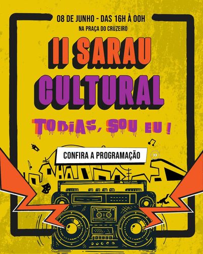 II Sarau Cultural "Tobias, Sou Eu!" será realizado neste domingo (8) em Tobias Barreto