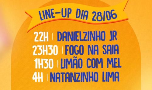 São João de Areia Branca agita o público neste sábado (28) confira a ordem das atrações