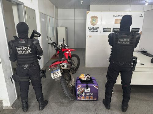GETAM prende homem com drogas escondidas em bolsa de entregas em Itabaiana