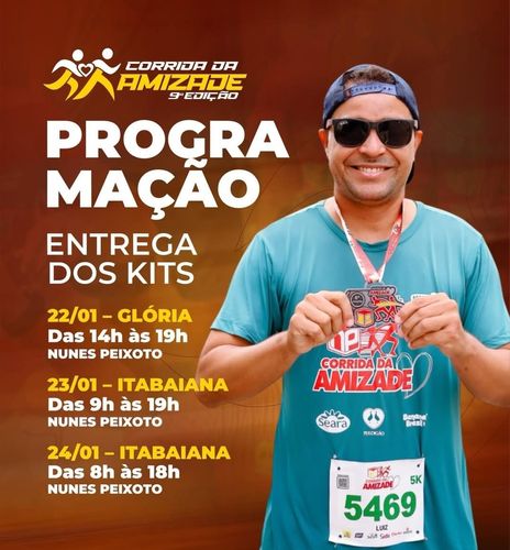 Vai participar da Corrida da Amizade? Veja onde e quando pegar seu kit