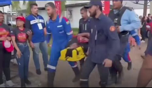 Ventania derruba parte do teto de restaurante no Sealba e deixa uma pessoa ferida