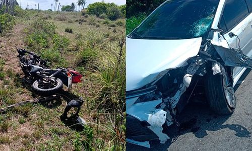 Colisão entre carro e motocicleta deixa um morto na SE-204, em Brejo Grande
