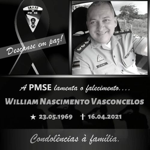 Diretor de ensino da PM de Sergipe, Coronel William morre em decorrência do coronavírus