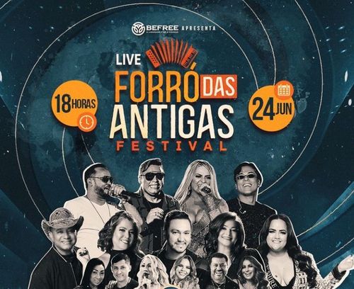 It TV e TV Itnet transmitirão nesta quinta de São João, a grande live Forró das Antigas Festival