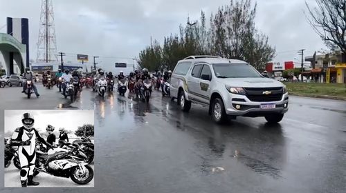 VÍDEO: familiares e amigos dão o último adeus ao motociclista Diego Xavier