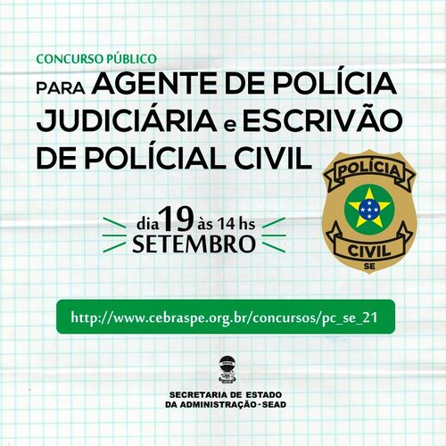 Locais das provas do concurso da Polícia Civil de Sergipe são divulgados