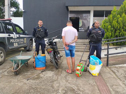 Suspeito de furto em sítio é identificado após tentar vender material furtado em rede social, em Itabaiana