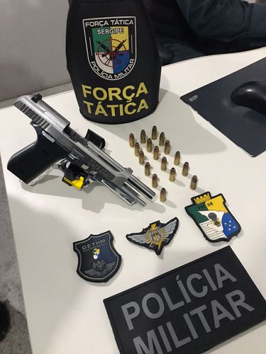 PM apreende arma de fogo durante abordagem a dois homens em Itabaiana
