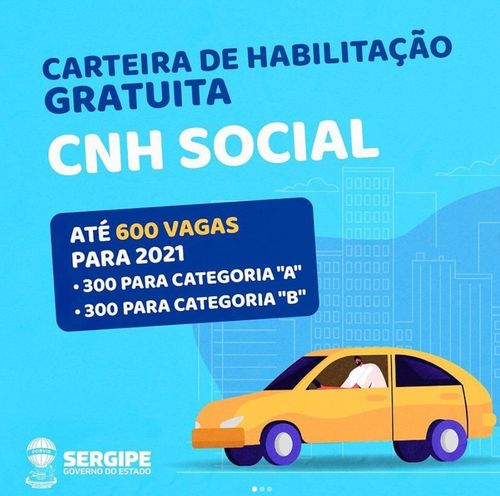 CNH SOCIAL: inscrições são reabertas e jovens sergipanos podem tentar o benefício até o dia 28