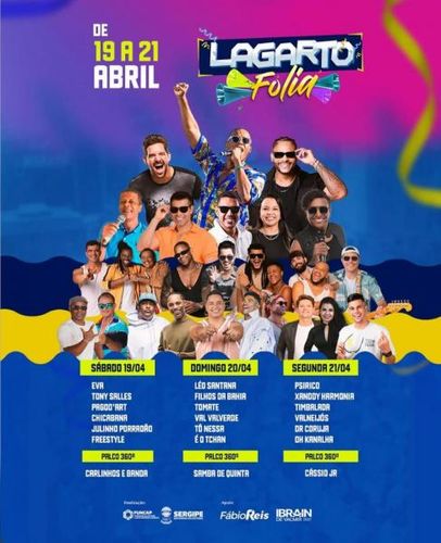 Lagarto Folia 2025: Micareta agita o interior de Sergipe com grandes atrações