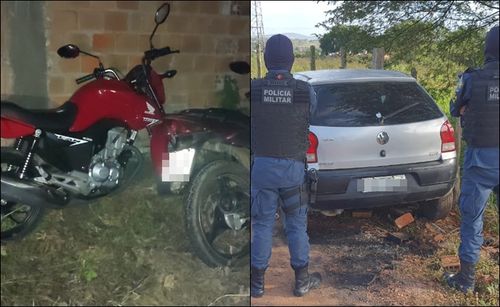 PM localiza três motos e um carro roubados durante o fim de semana em Itabaiana