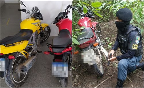 Polícia Militar recupera em Itabaiana, três motocicletas roubadas