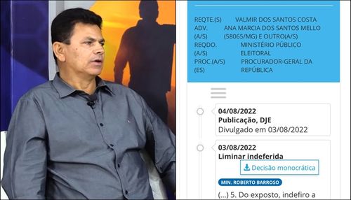 Ministro do STF INDEFERE liminar pedida pela defesa de Valmir de Francisquinho