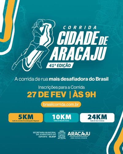 Prepare seus tênis: inscrições da Corrida Cidade de Aracaju começam sexta