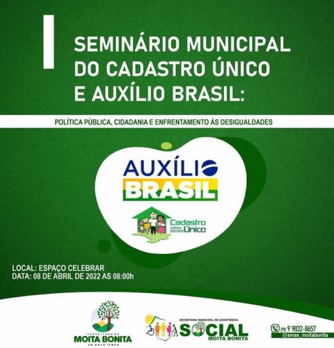 Seminário sobre Cadastro Único e Auxílio Brasil será realizado em Moita Bonita