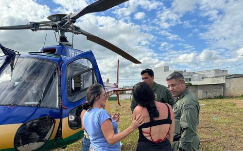 GTA resgata jovem isolada em cachoeira de Campo do Brito