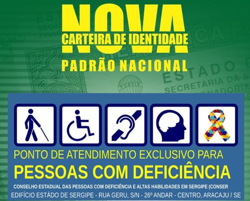 Pessoas com deficiência terão ponto exclusivo para emissão da Carteira de Identidade em Sergipe