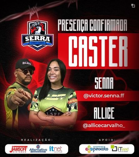 Atenção Gamers! Serra Cyber terá presença confirmada de Victor Senna e Allice Carvalho. Se inscreva agora
